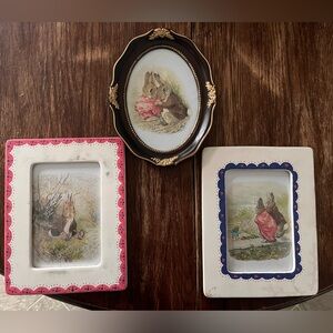 Peter Rabbit Collection. 3 frames vintage style images.